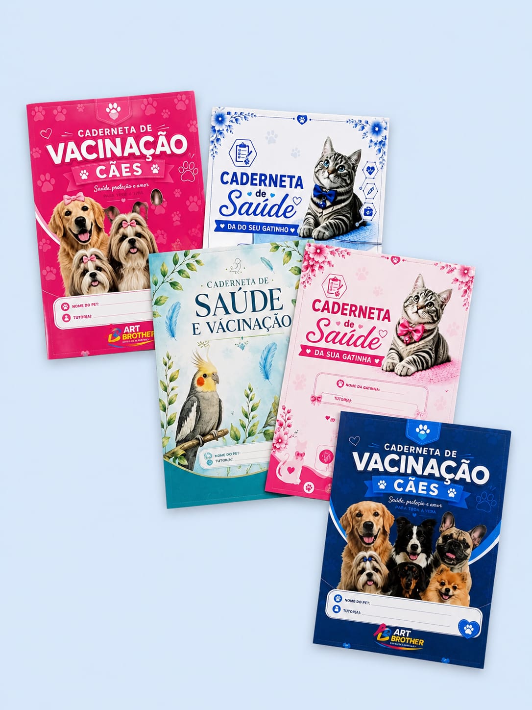 Cadernetas de saúde e vacinação para animais