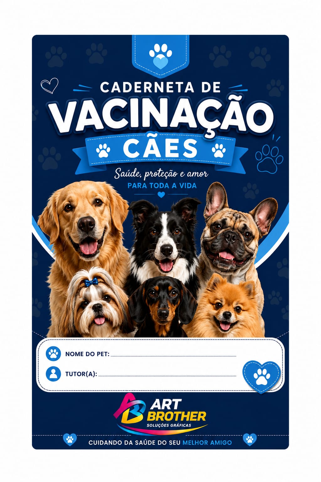 Cadernetas de saúde e vacinação para pets